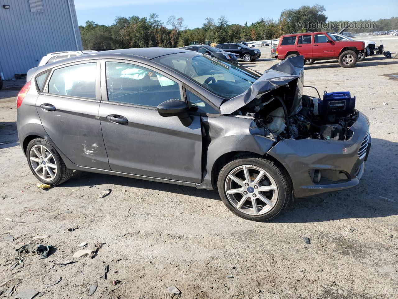 2017 Ford Fiesta Se Gray vin: 3FADP4EJXHM130971