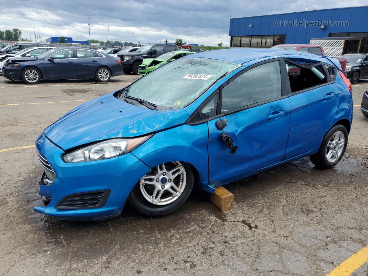 2017 Ford Fiesta Se Blue vin: 3FADP4EJXHM167664