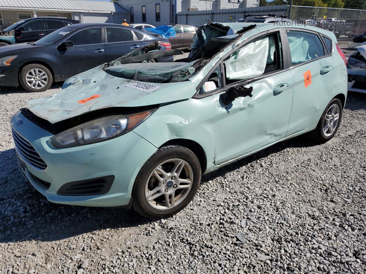 2019 Ford Fiesta Se Green vin: 3FADP4EJXKM156283