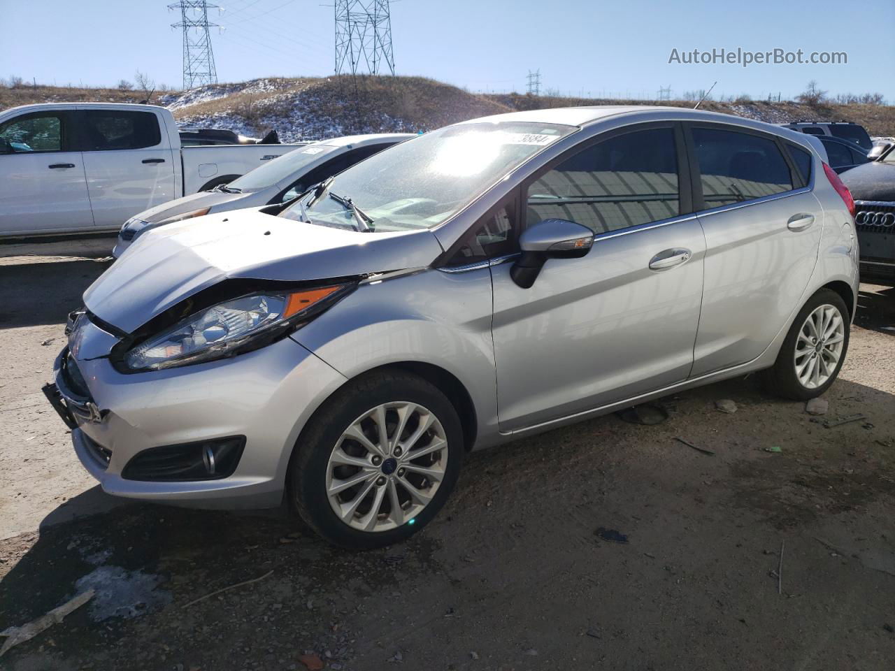 2017 Ford Fiesta Titanium Silver vin: 3FADP4FJ0HM138897