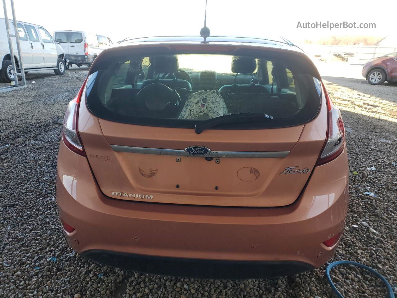 2017 Ford Fiesta Titanium Orange vin: 3FADP4FJ1HM138844