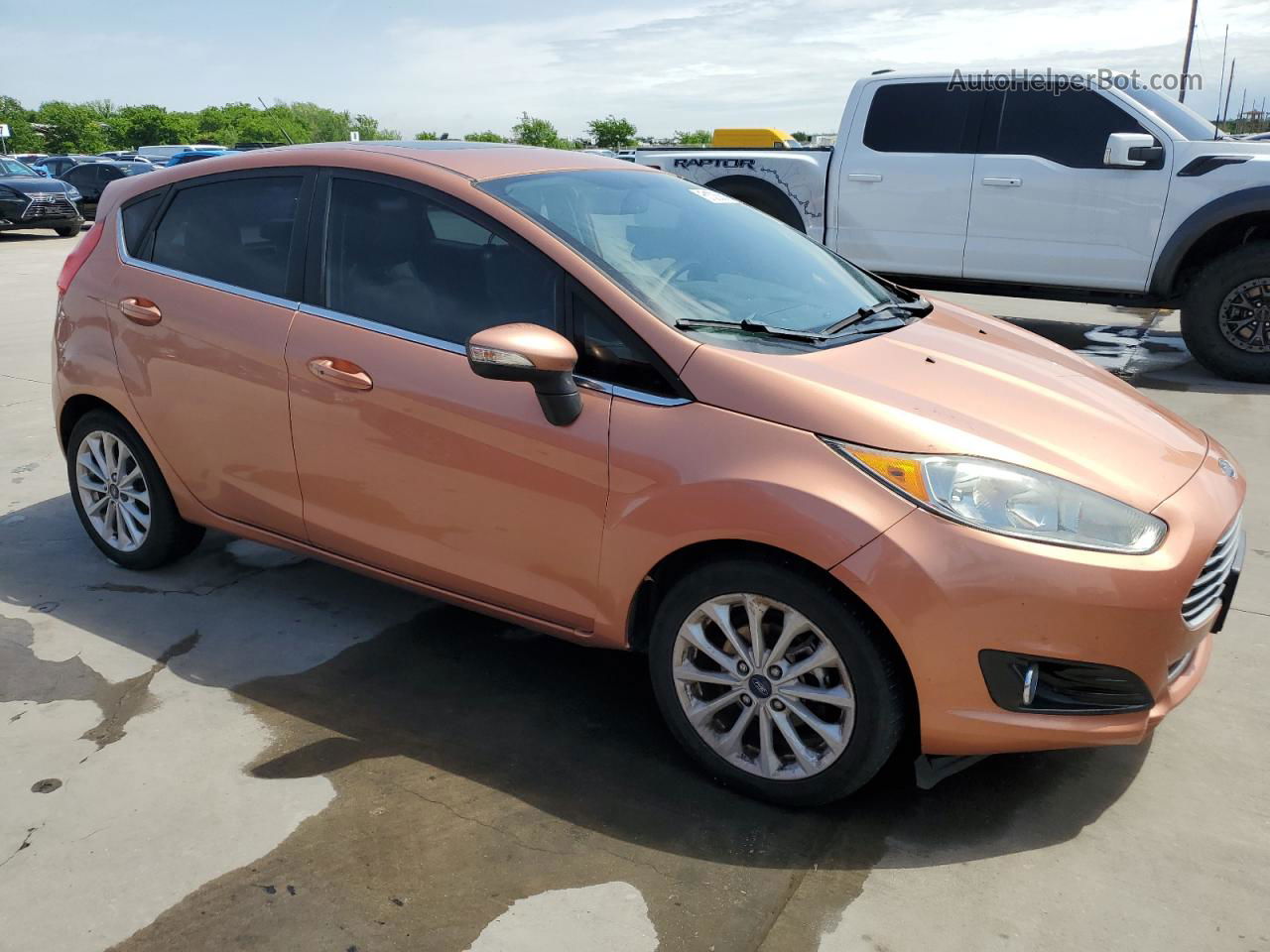 2017 Ford Fiesta Titanium Розовый vin: 3FADP4FJ2HM139176