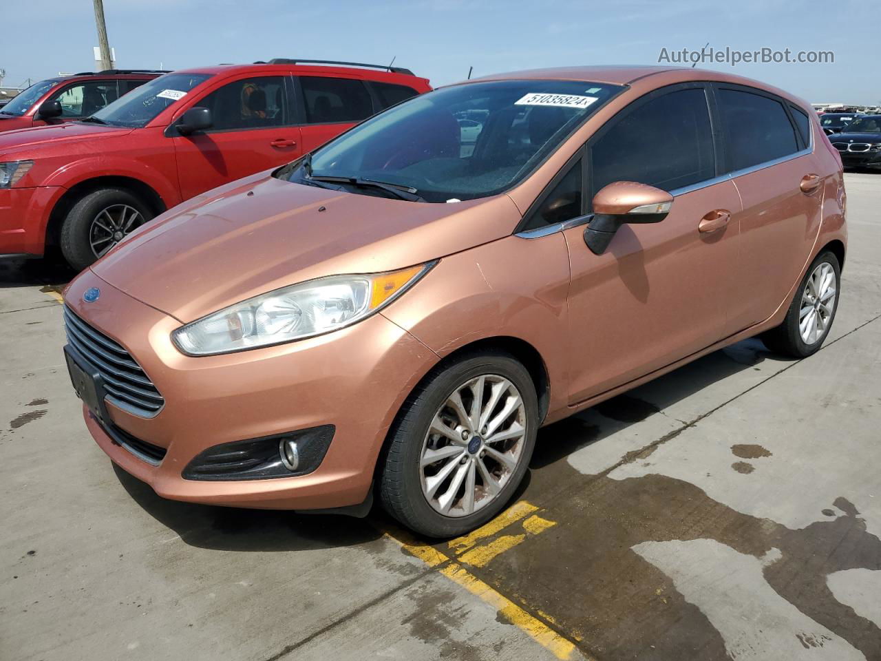 2017 Ford Fiesta Titanium Розовый vin: 3FADP4FJ2HM139176