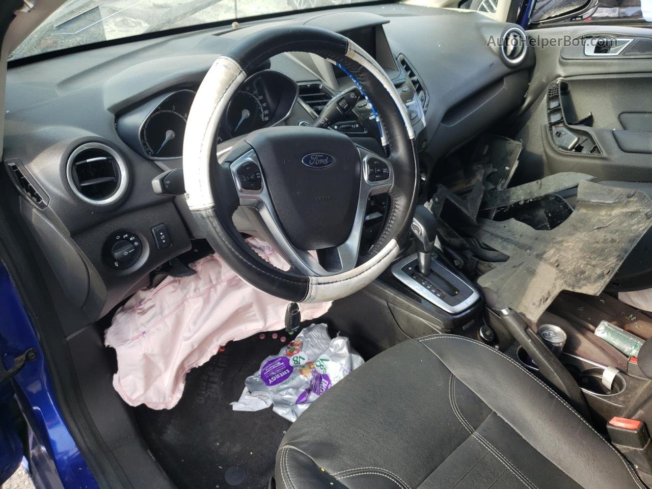 2015 Ford Fiesta Titanium Синий vin: 3FADP4FJ3FM138552