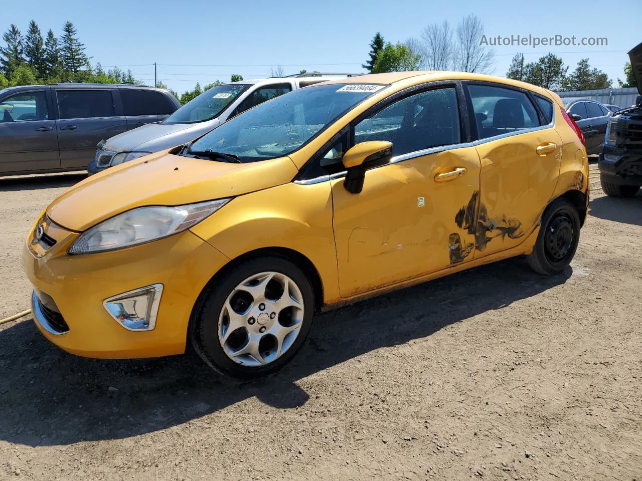 2011 Ford Fiesta Ses Yellow vin: 3FADP4FJ9BM114900