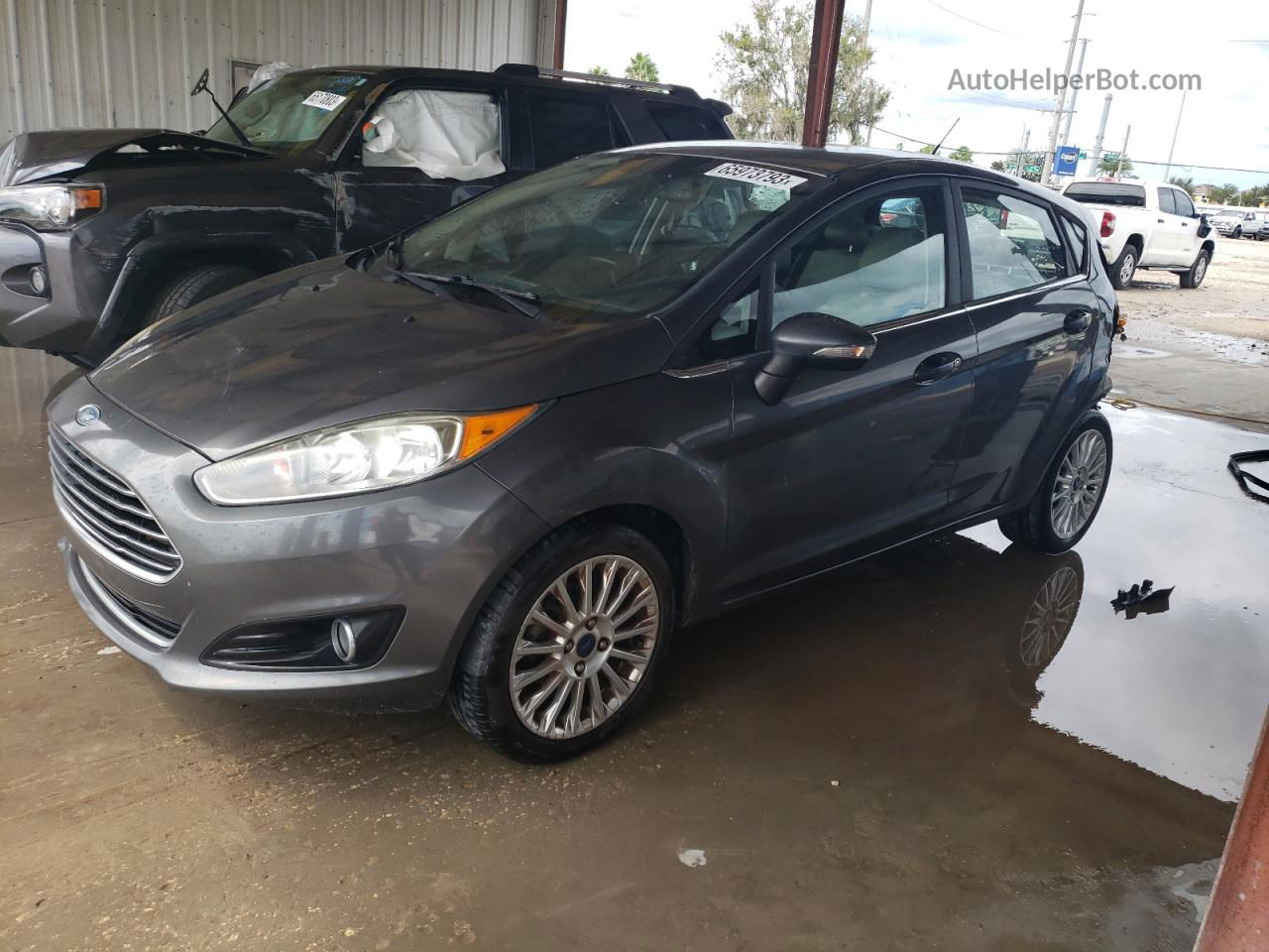 2015 Ford Fiesta Titanium Gray vin: 3FADP4FJ9FM200536