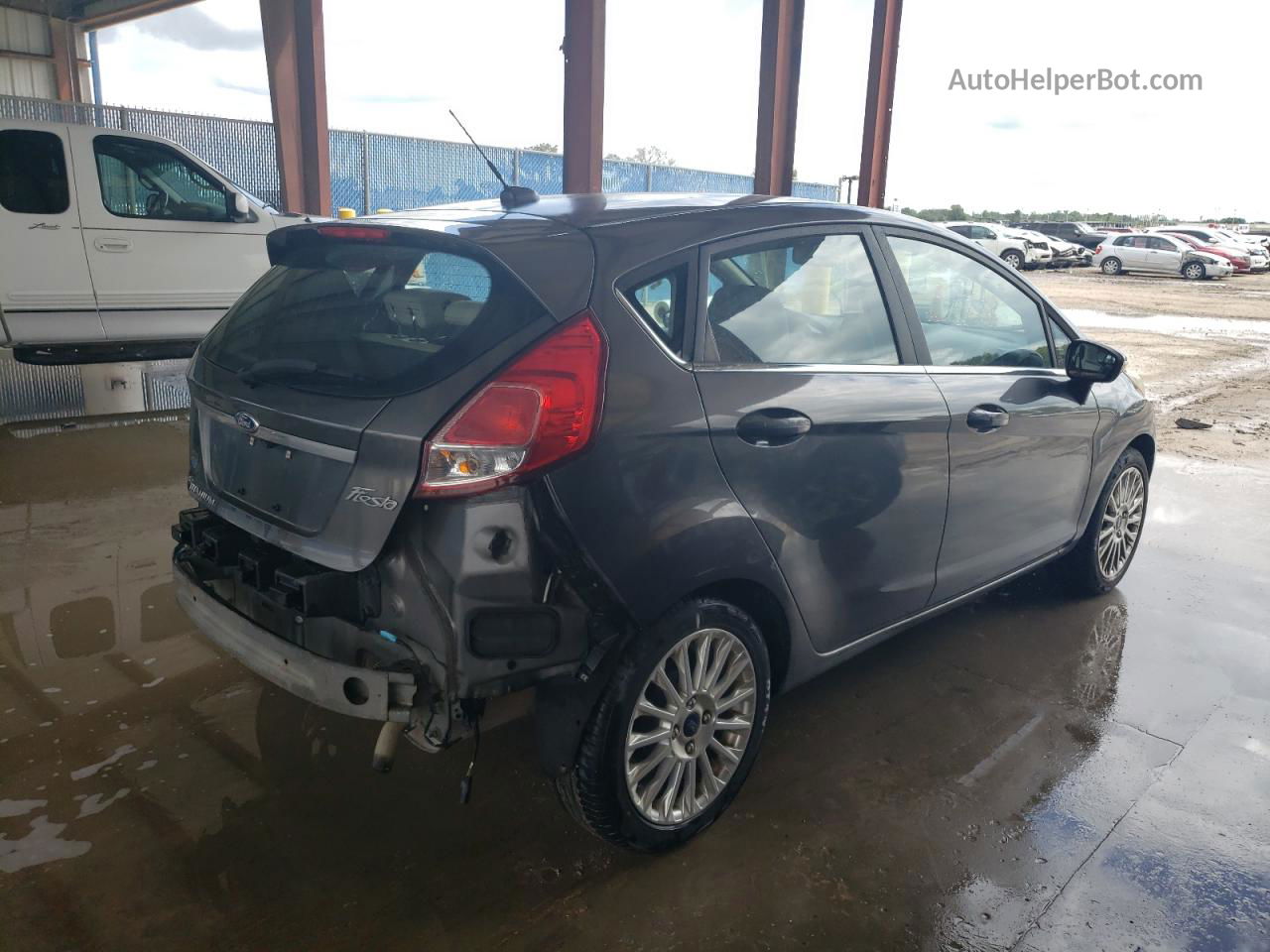 2015 Ford Fiesta Titanium Серый vin: 3FADP4FJ9FM200536