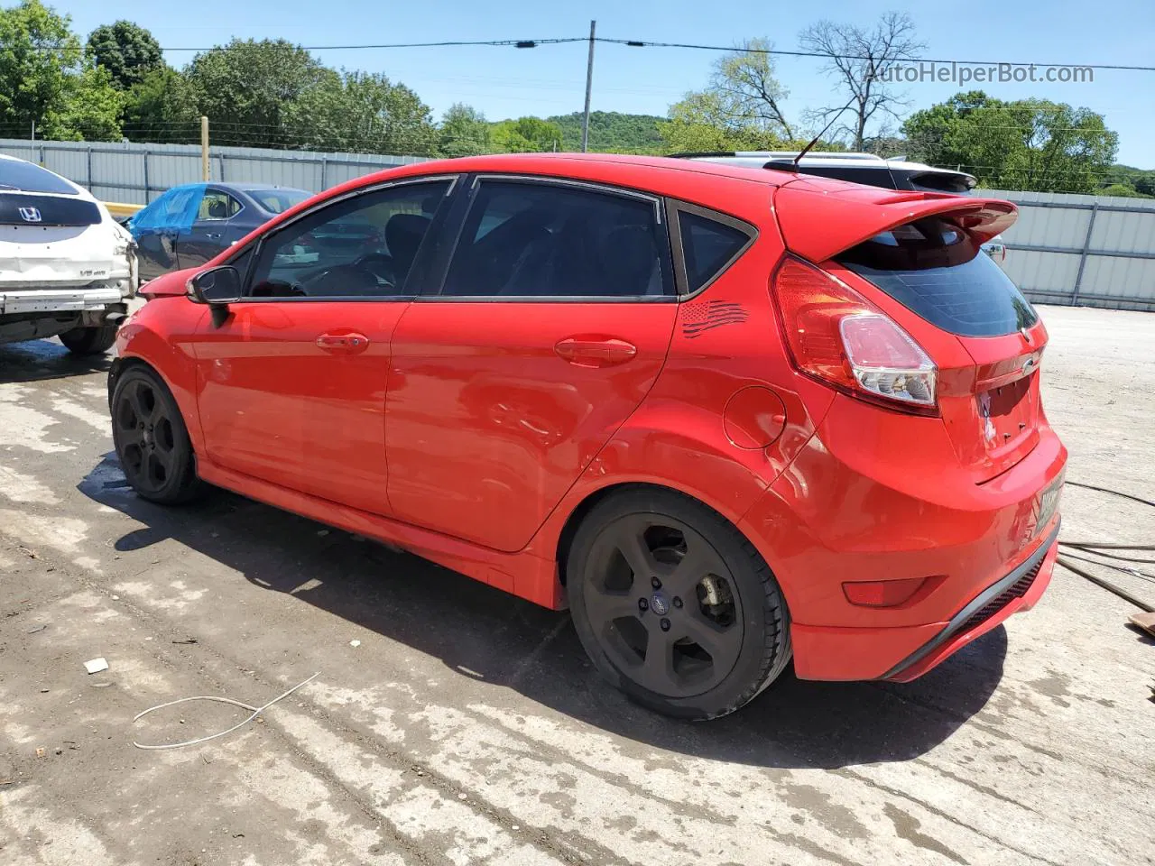 2015 Ford Fiesta St Красный vin: 3FADP4GX0FM117211