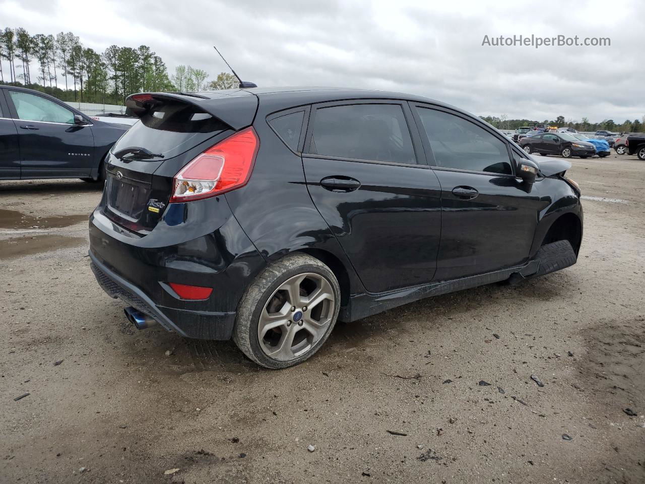 2017 Ford Fiesta St Черный vin: 3FADP4GX1HM150222