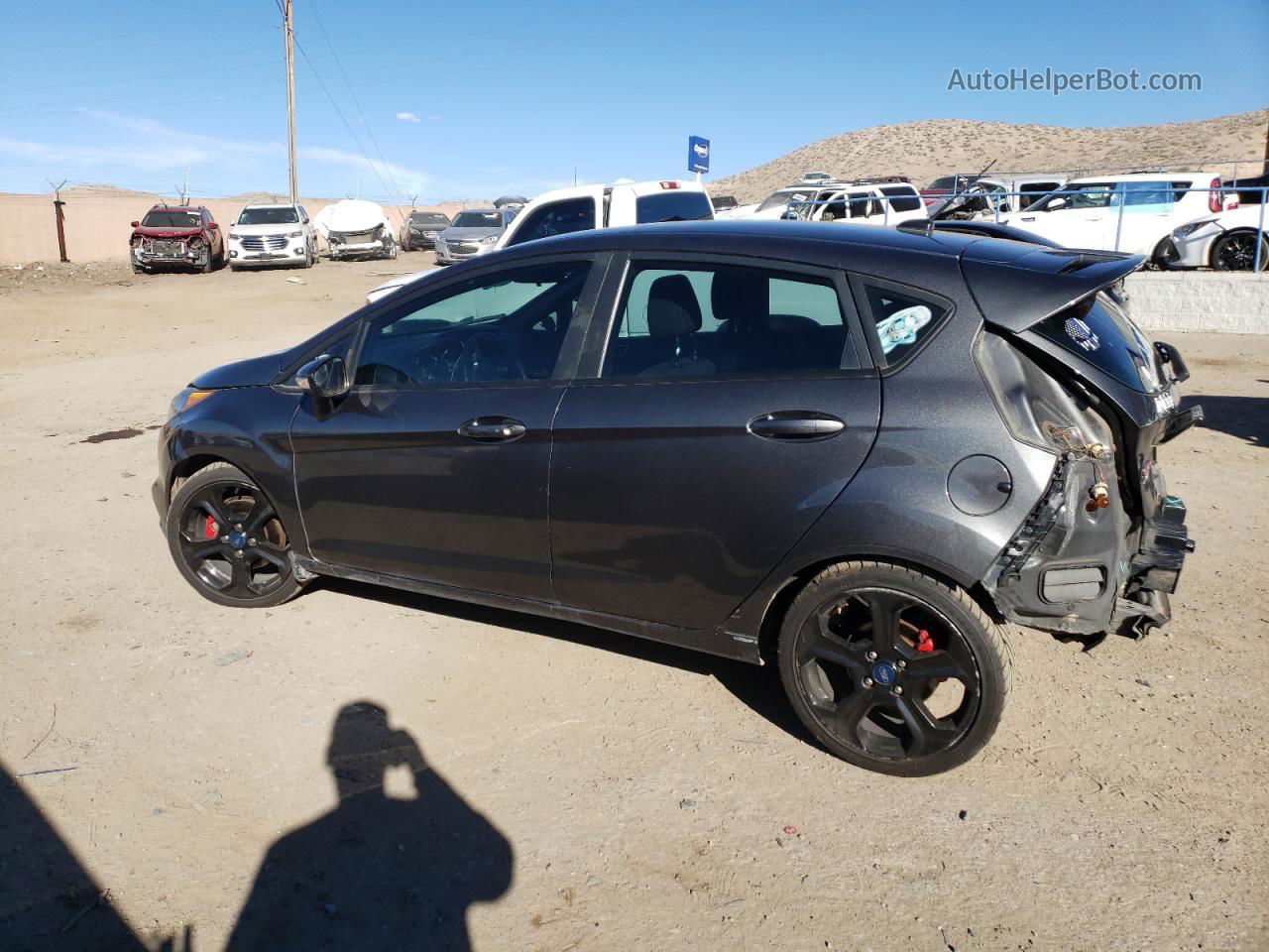 2019 Ford Fiesta St Серый vin: 3FADP4GX2KM152696