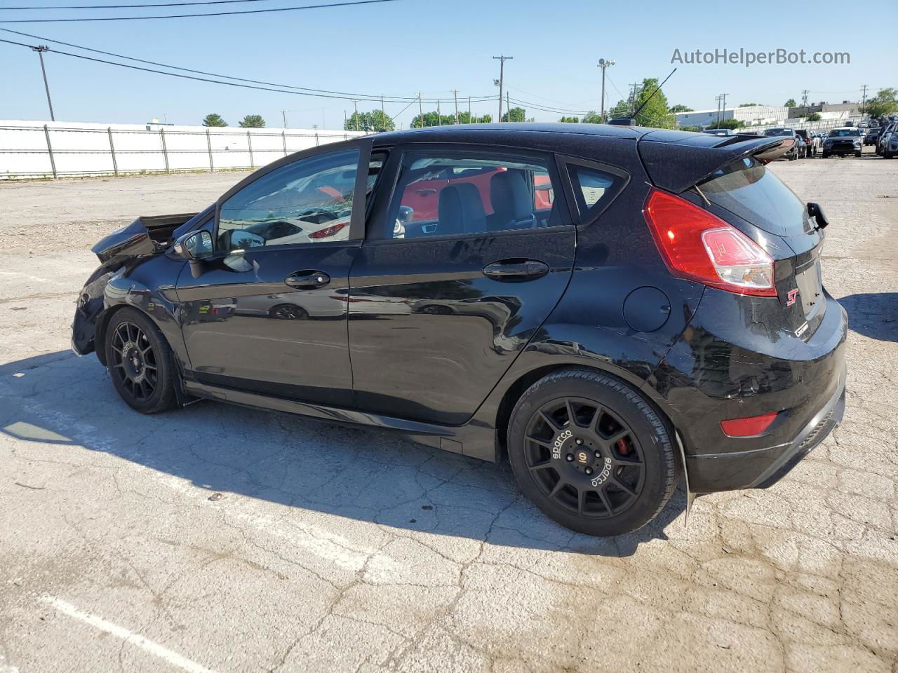 2016 Ford Fiesta St Черный vin: 3FADP4GX6GM205164