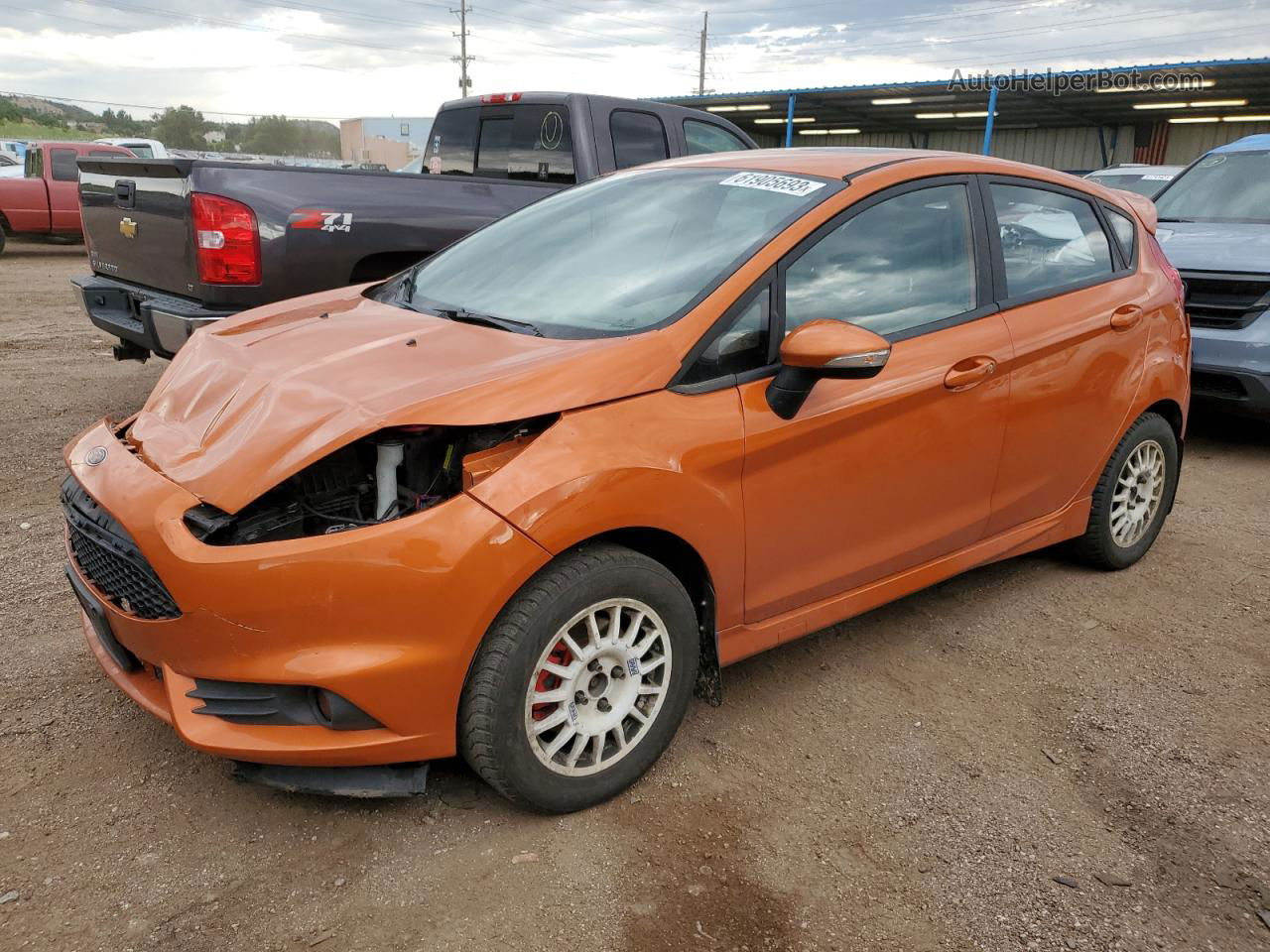 2019 Ford Fiesta St Orange vin: 3FADP4GX6KM144763