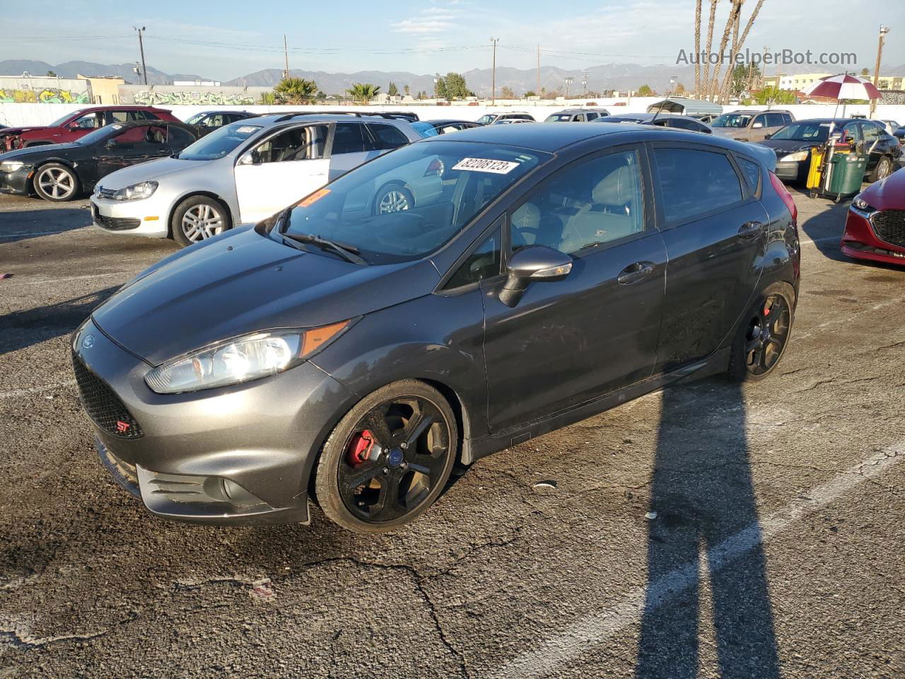 2016 Ford Fiesta St Gray vin: 3FADP4GX7GM139384