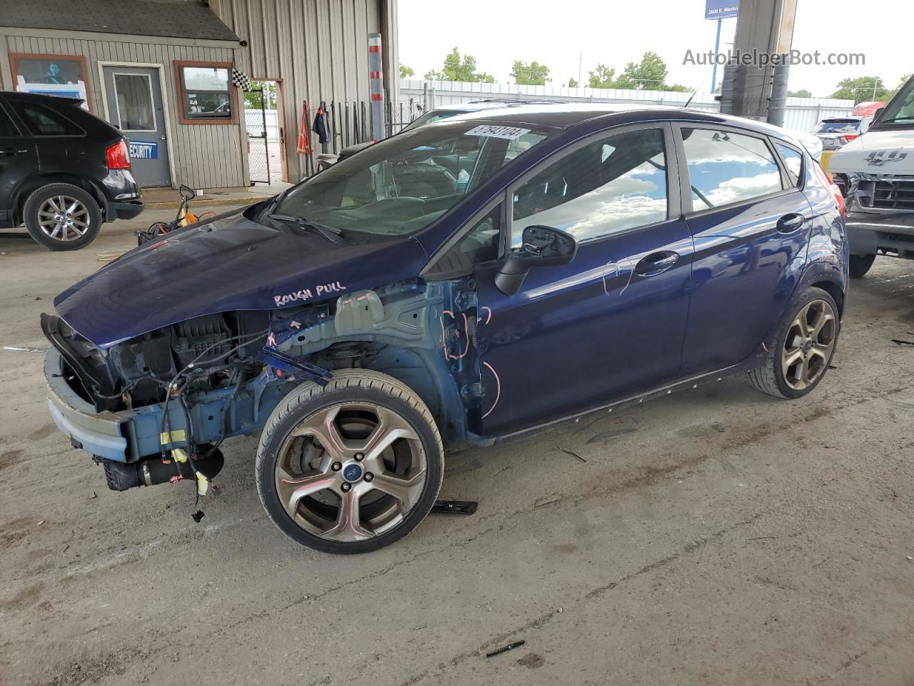 2016 Ford Fiesta St Синий vin: 3FADP4GX9GM190787