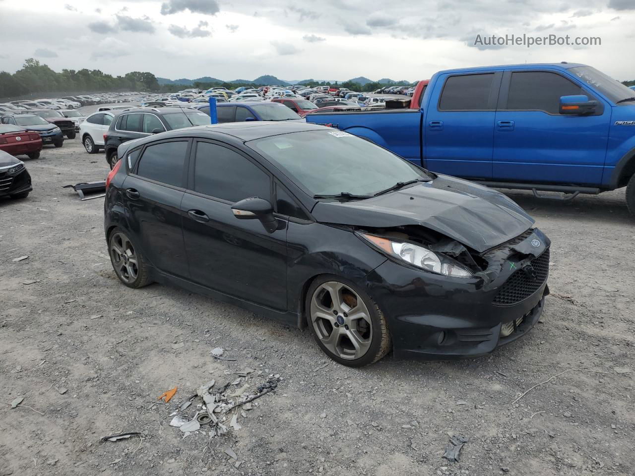 2016 Ford Fiesta St Black vin: 3FADP4GXXGM182570