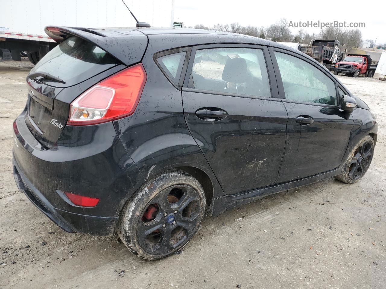 2019 Ford Fiesta St Черный vin: 3FADP4GXXKM104606