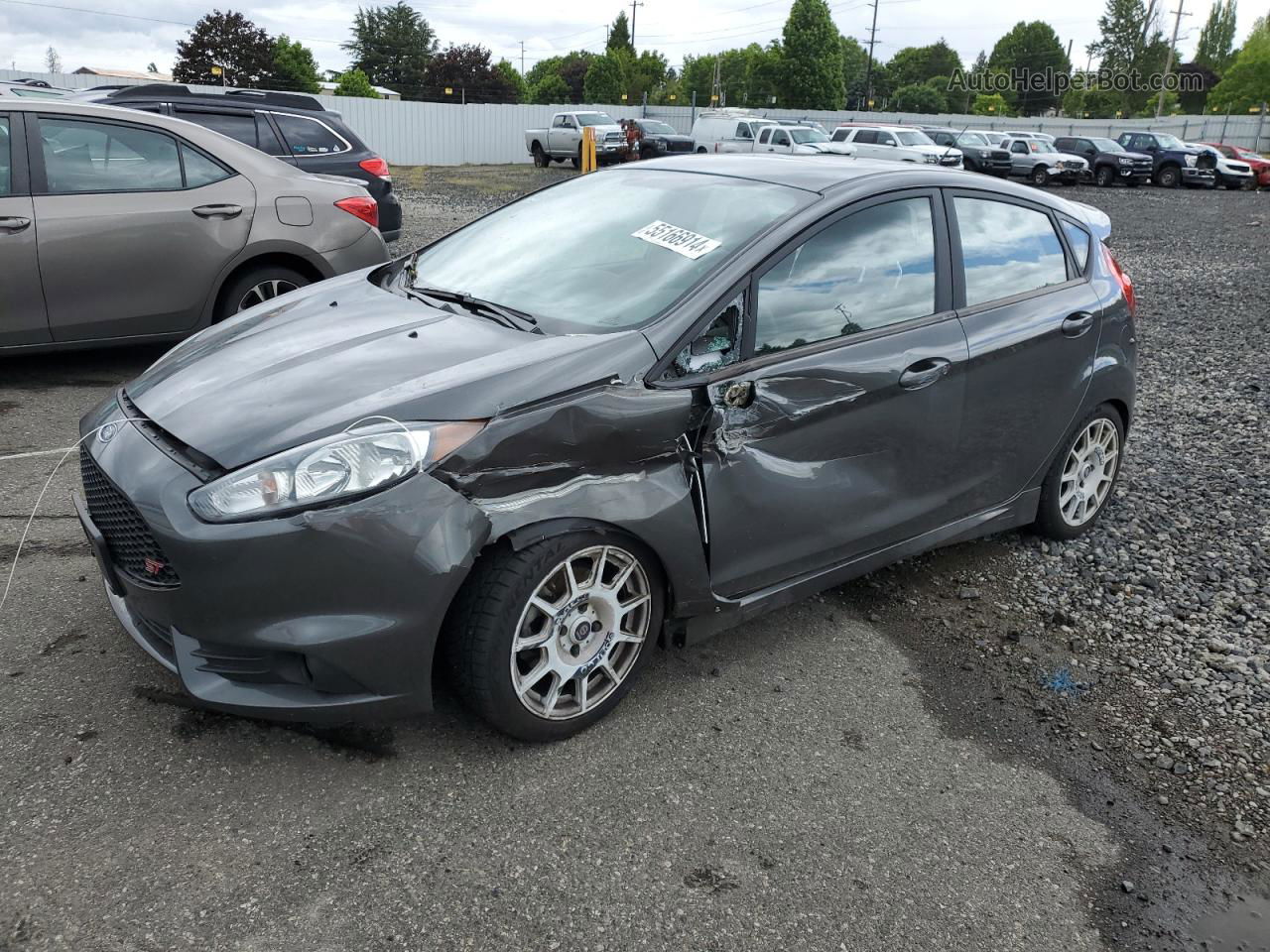 2019 Ford Fiesta St Gray vin: 3FADP4GXXKM154034