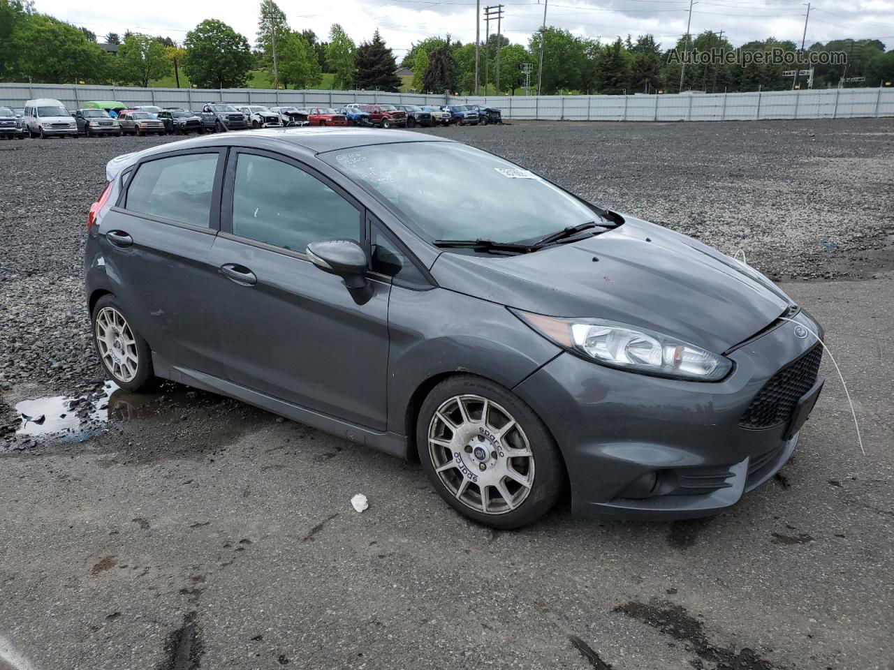 2019 Ford Fiesta St Gray vin: 3FADP4GXXKM154034