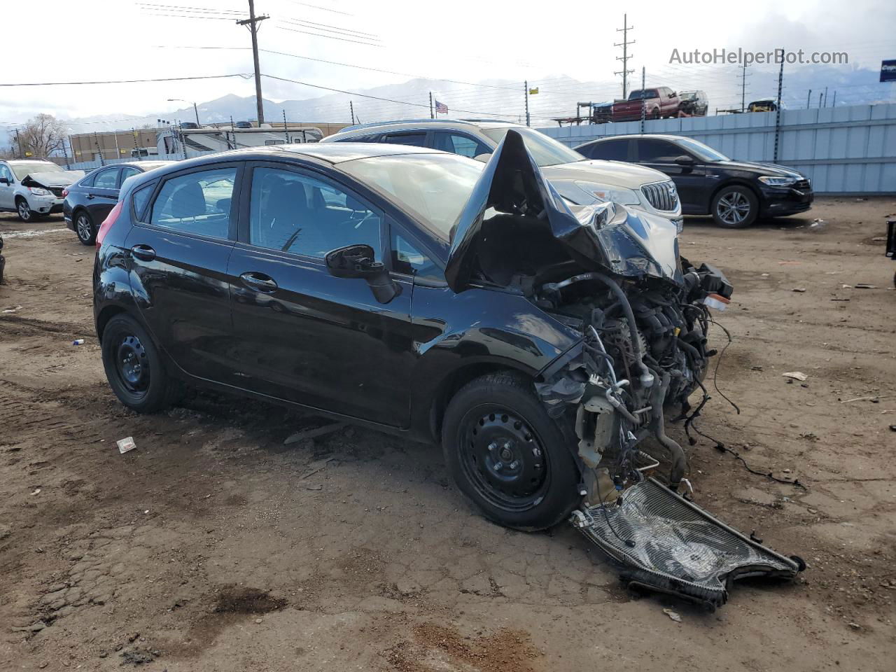 2016 Ford Fiesta S Black vin: 3FADP4TJ1GM150916