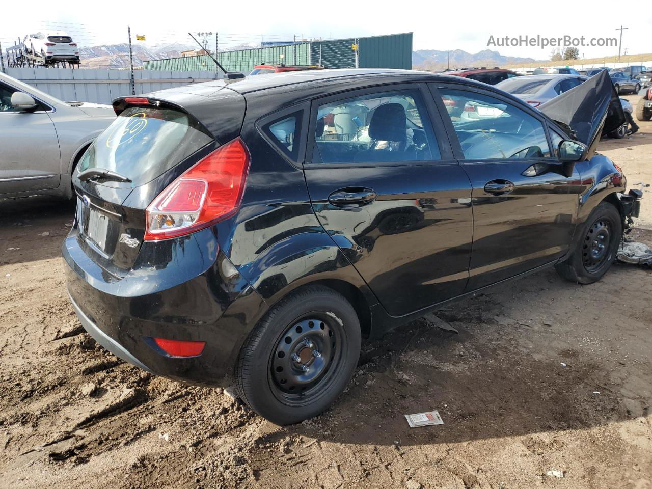 2016 Ford Fiesta S Black vin: 3FADP4TJ1GM150916