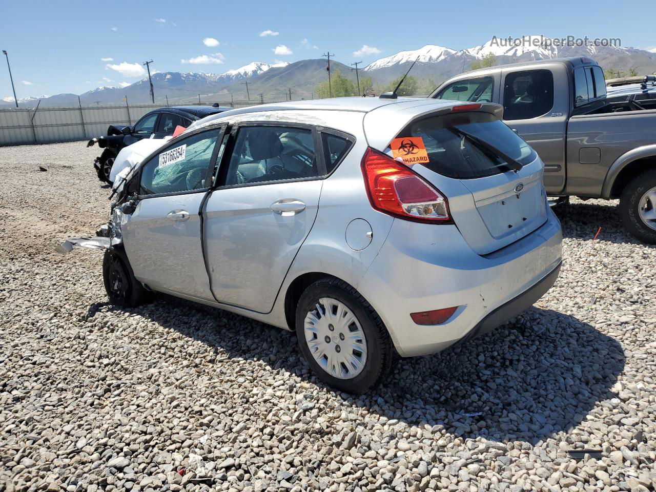 2016 Ford Fiesta S Silver vin: 3FADP4TJ5GM170084