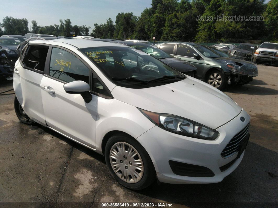 2015 Ford Fiesta S White vin: 3FADP4TJ6FM222000