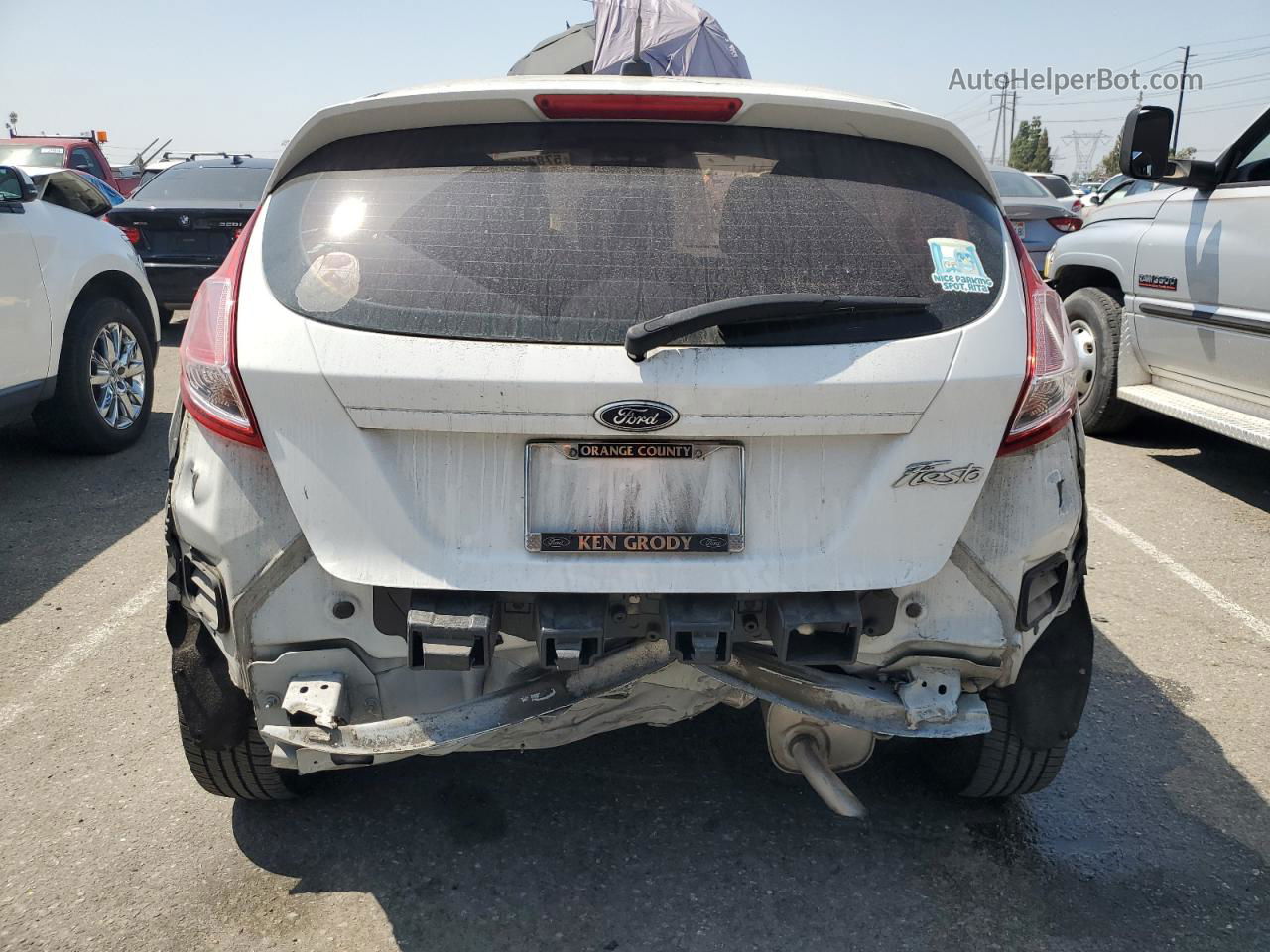 2016 Ford Fiesta S White vin: 3FADP4TJ6GM147171