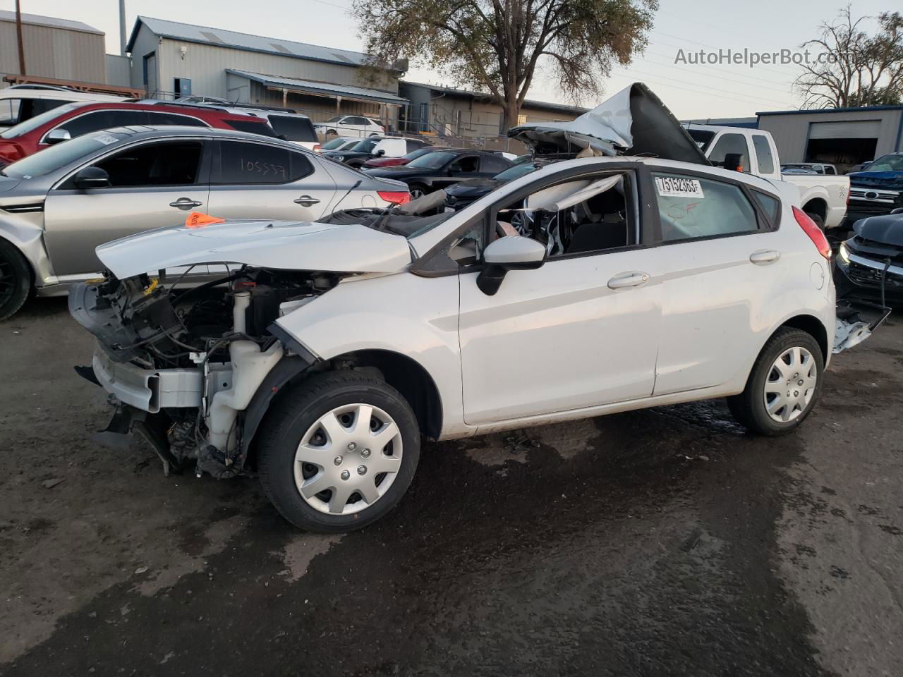 2016 Ford Fiesta S White vin: 3FADP4TJ7GM156929