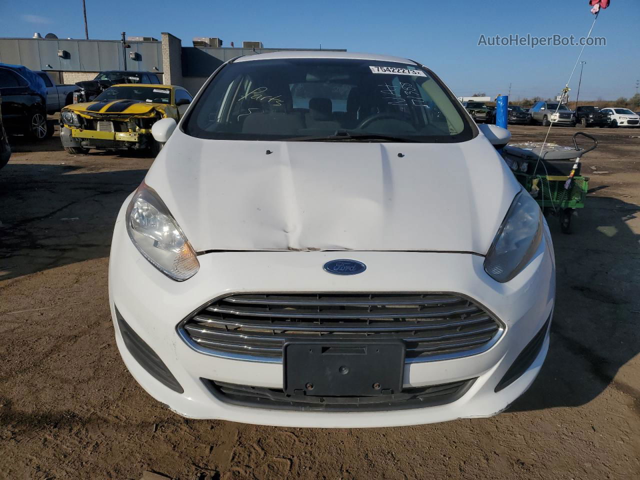 2016 Ford Fiesta S White vin: 3FADP4TJ8GM171388