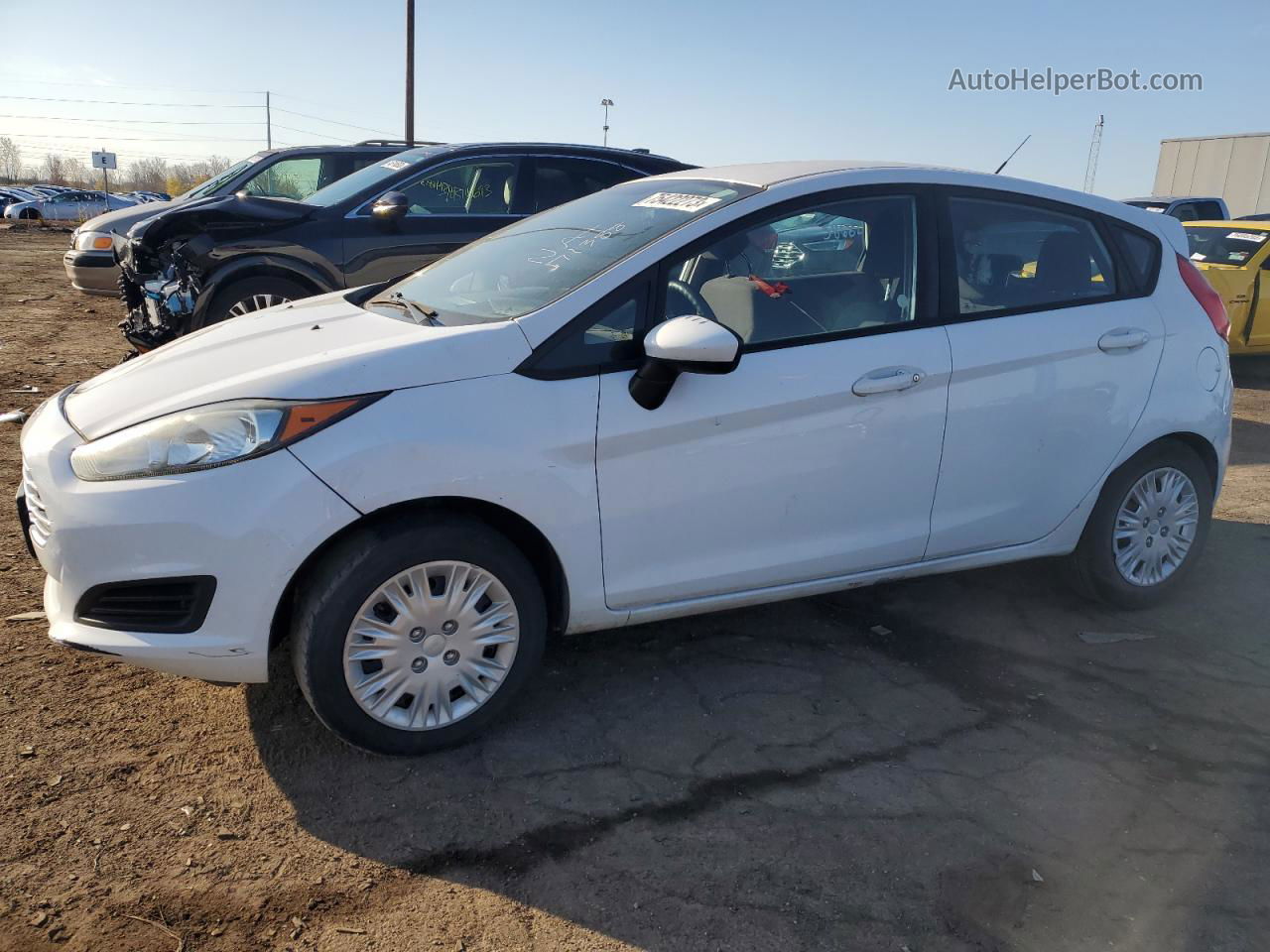 2016 Ford Fiesta S White vin: 3FADP4TJ8GM171388