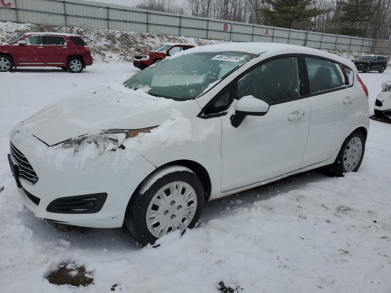 2016 Ford Fiesta S White vin: 3FADP4TJ8GM171388