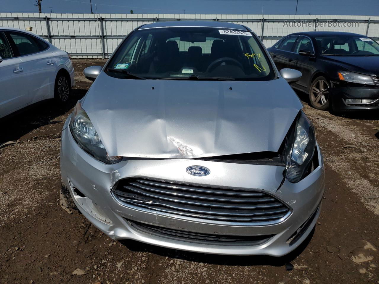 2015 Ford Fiesta S Silver vin: 3FADP4TJ9FM181944