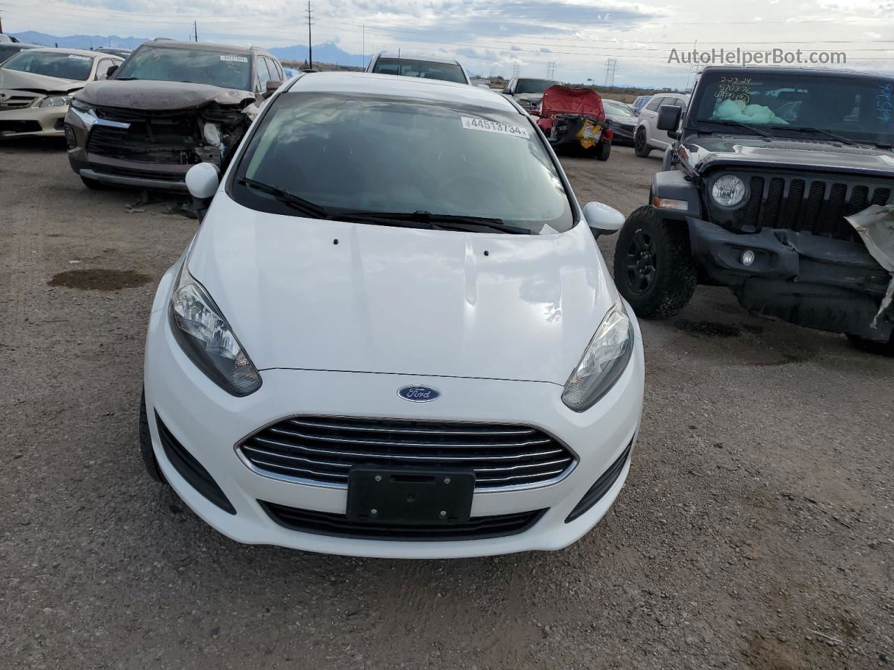 2017 Ford Fiesta S White vin: 3FADP4TJ9HM158313