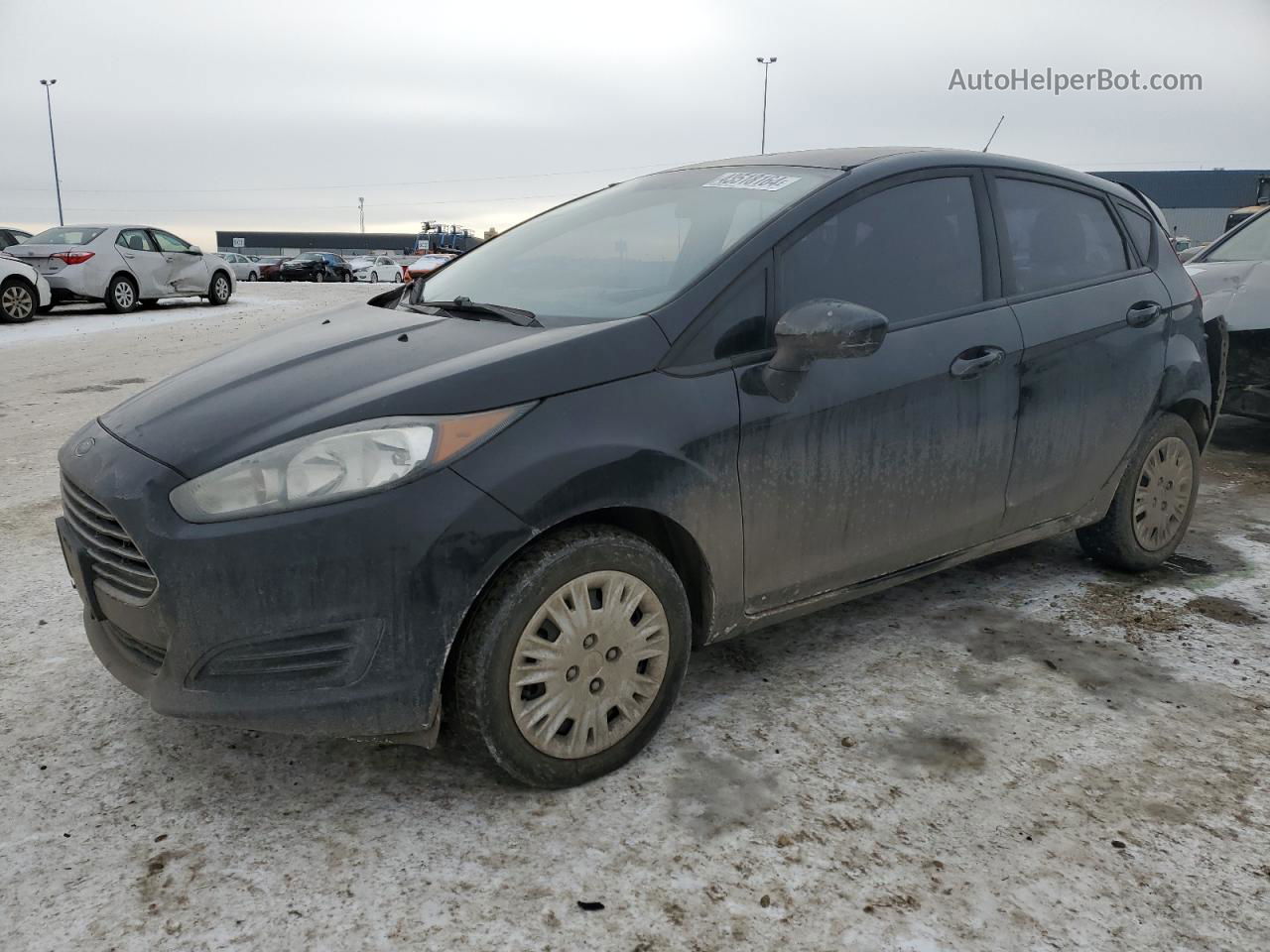 2015 Ford Fiesta S Черный vin: 3FADP4TJXFM173867