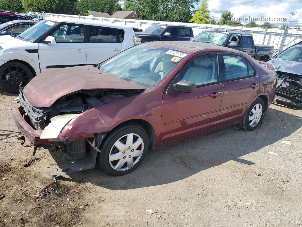 2006 Ford Fusion S Maroon vin: 3FAFP06Z36R165180