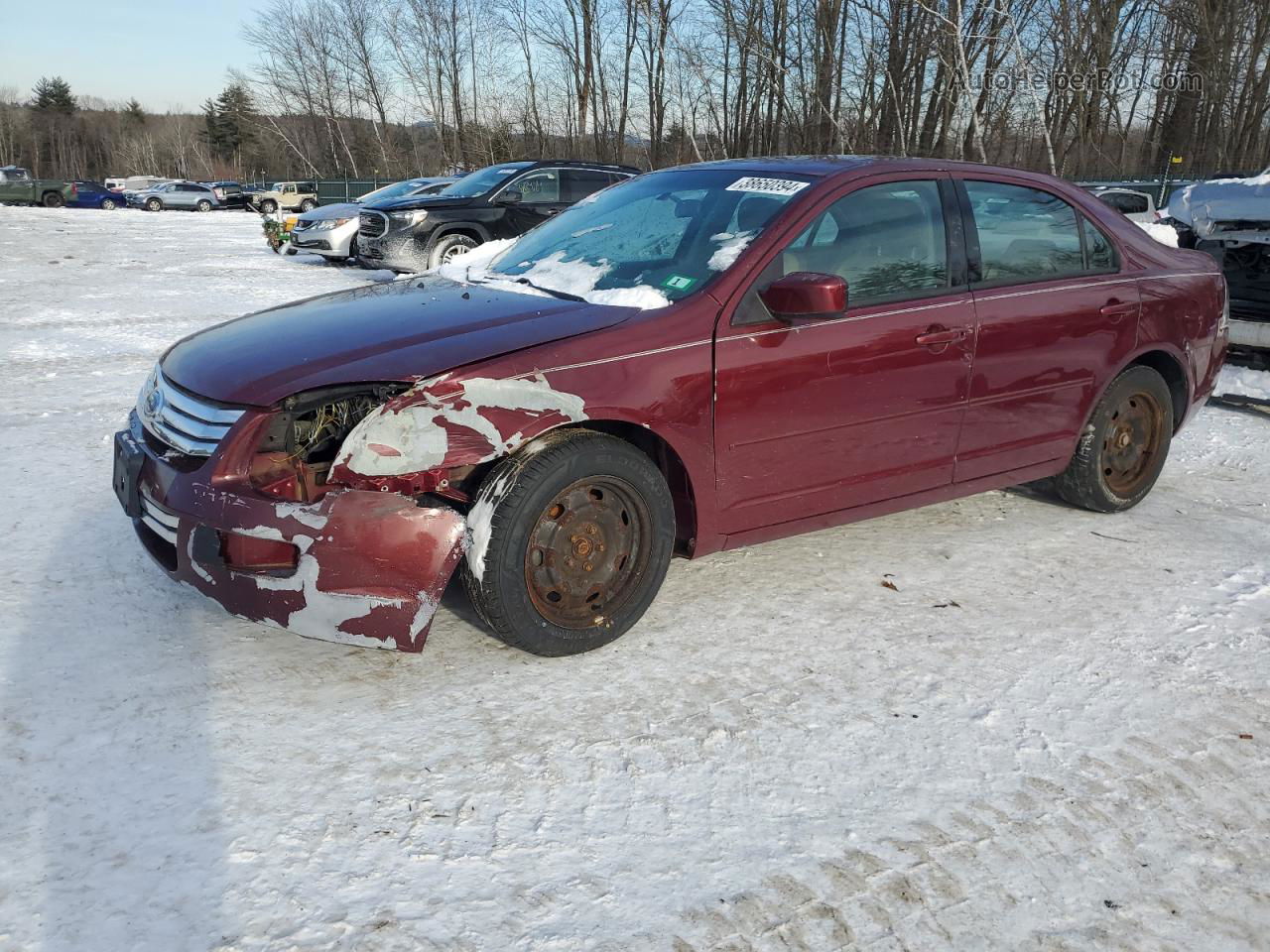 2006 Ford Fusion S Red vin: 3FAFP06Z86R131946