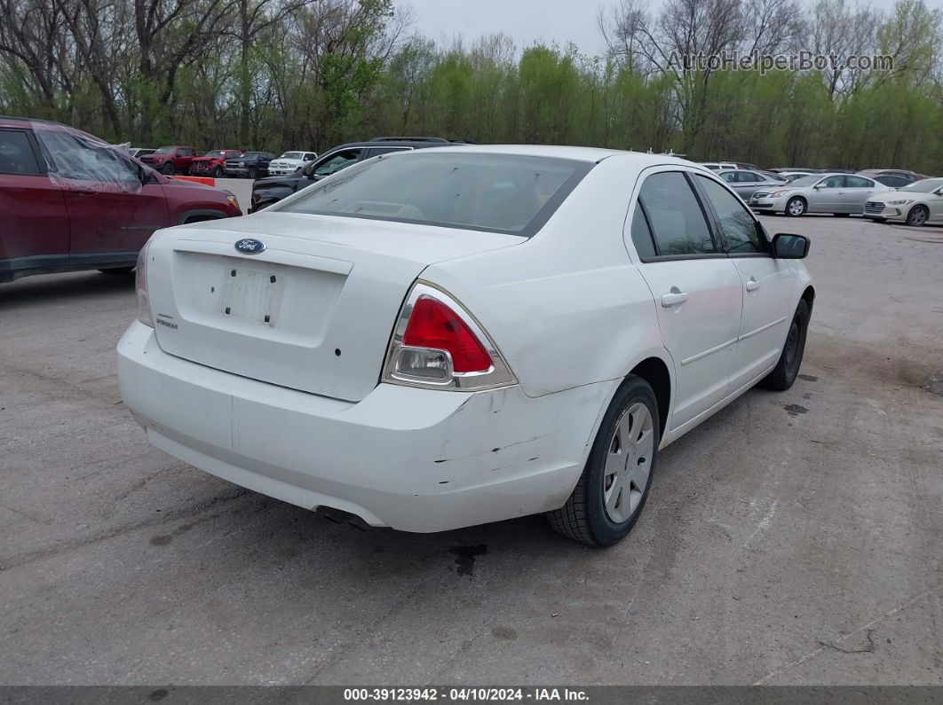 2006 Ford Fusion S White vin: 3FAFP06ZX6R111150