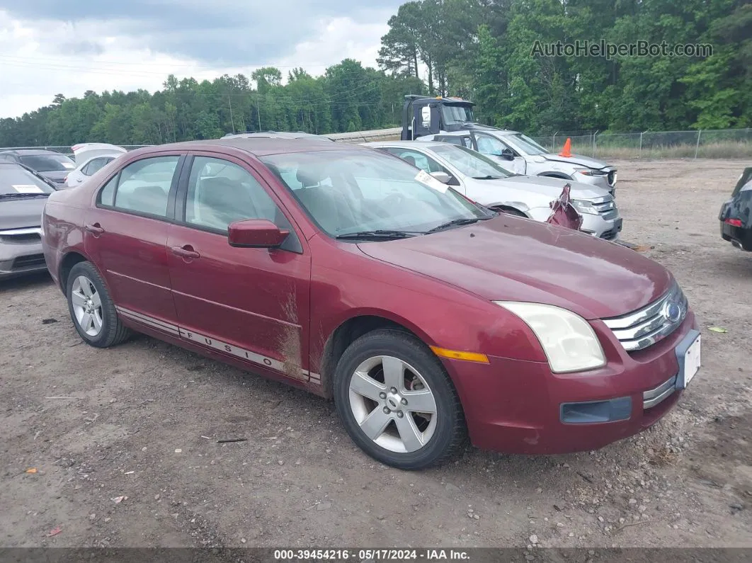 2006 Ford Fusion Se Maroon vin: 3FAFP07116R132512