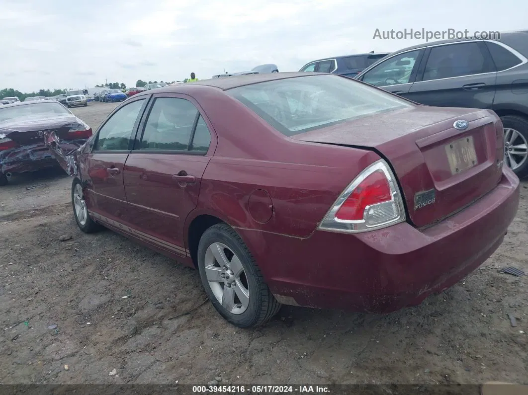 2006 Ford Fusion Se Maroon vin: 3FAFP07116R132512