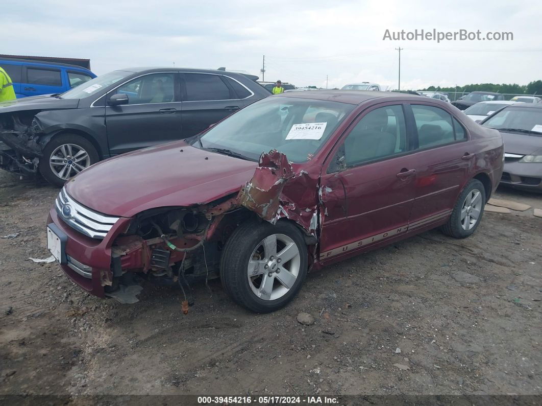 2006 Ford Fusion Se Maroon vin: 3FAFP07116R132512