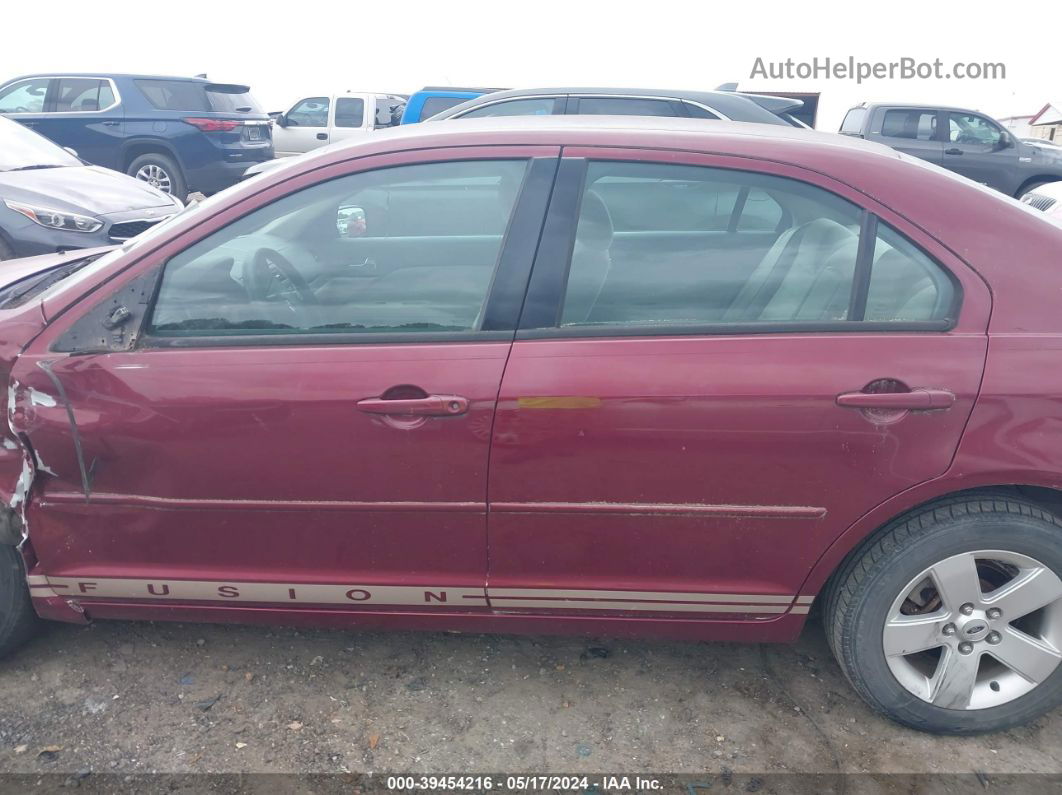 2006 Ford Fusion Se Maroon vin: 3FAFP07116R132512