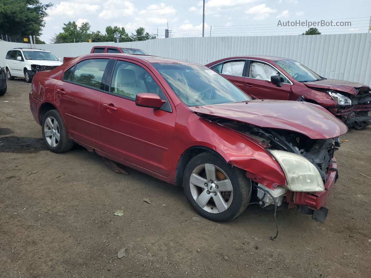 2006 Ford Fusion Se Red vin: 3FAFP07146R200589