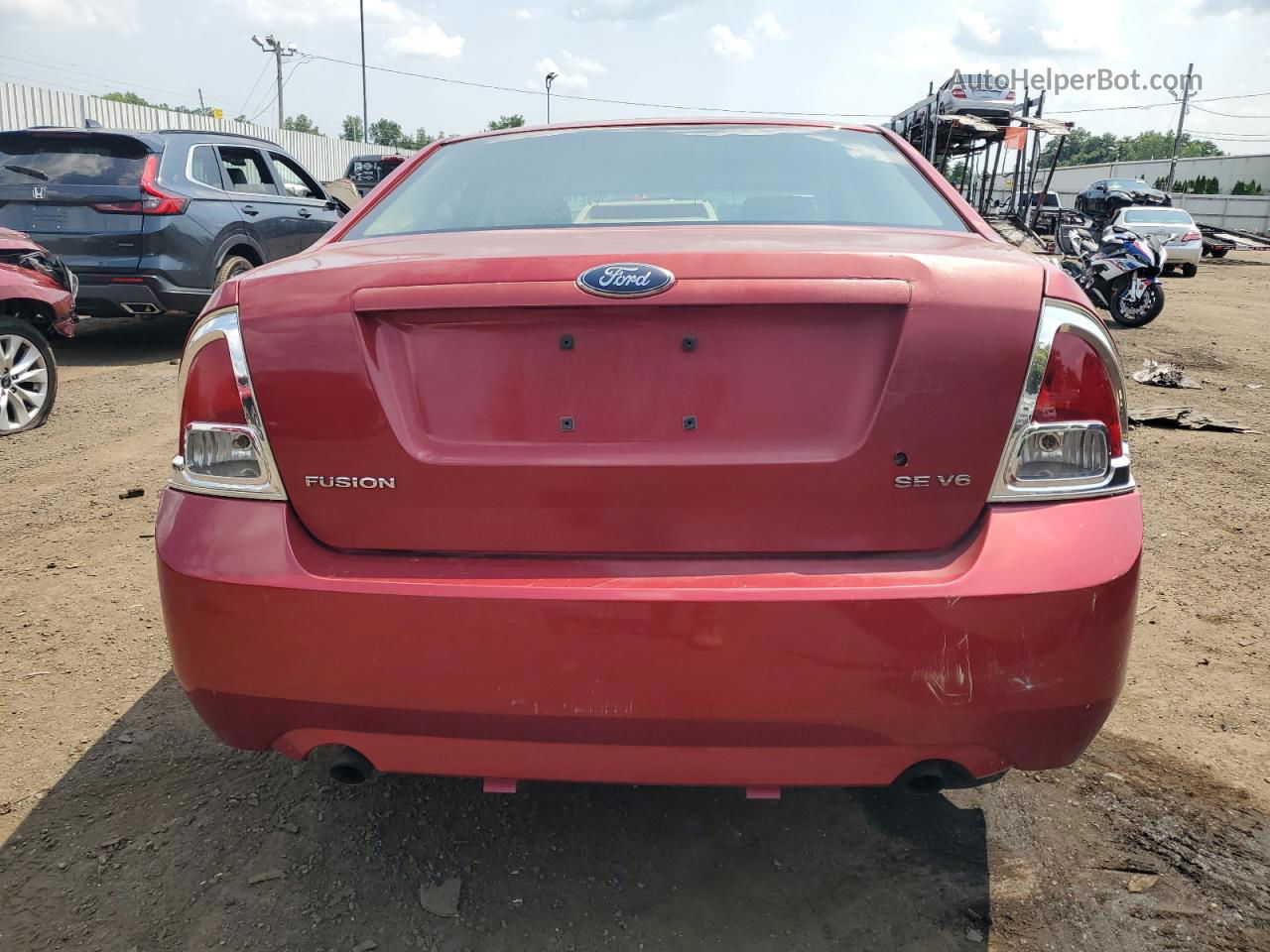 2006 Ford Fusion Se Red vin: 3FAFP07146R200589