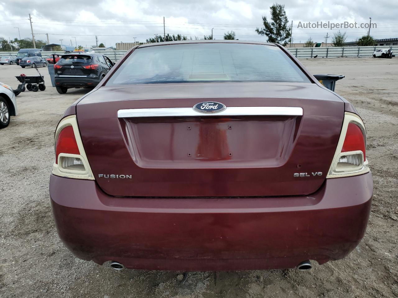 2006 Ford Fusion Sel Maroon vin: 3FAFP08156R163308