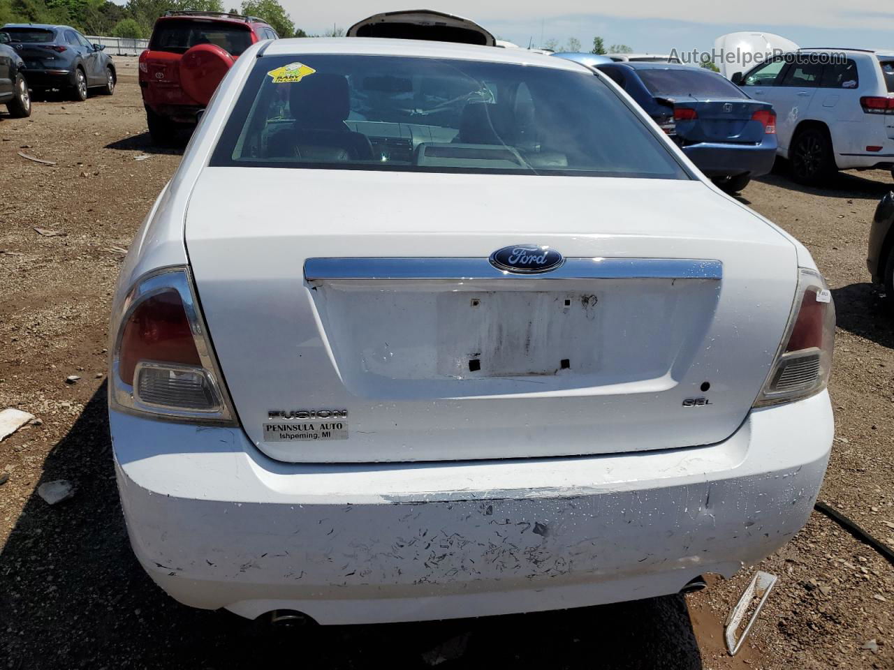 2006 Ford Fusion Sel White vin: 3FAFP08196R166583