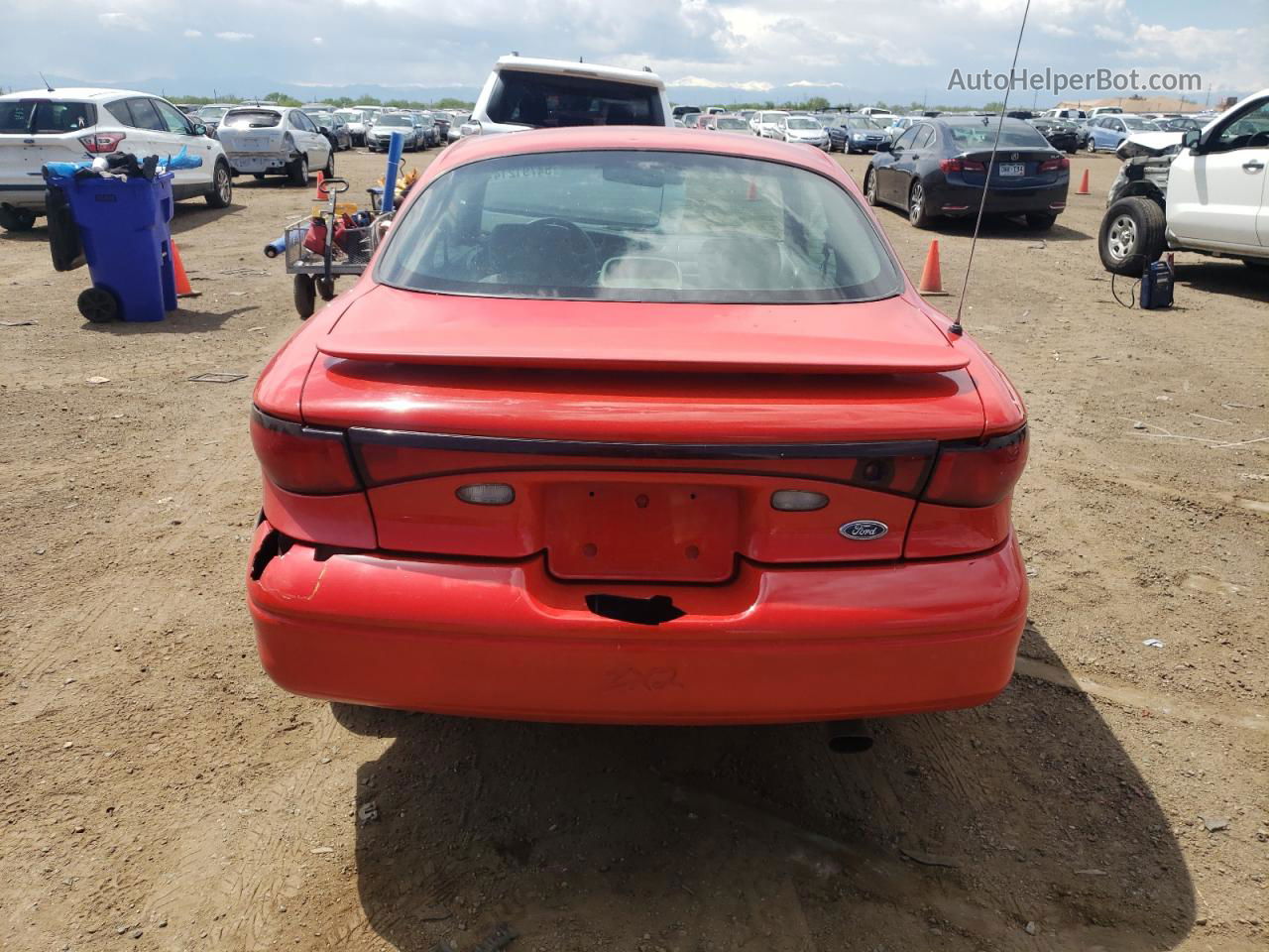 2001 Ford Escort Zx2 Red vin: 3FAFP11381R236536