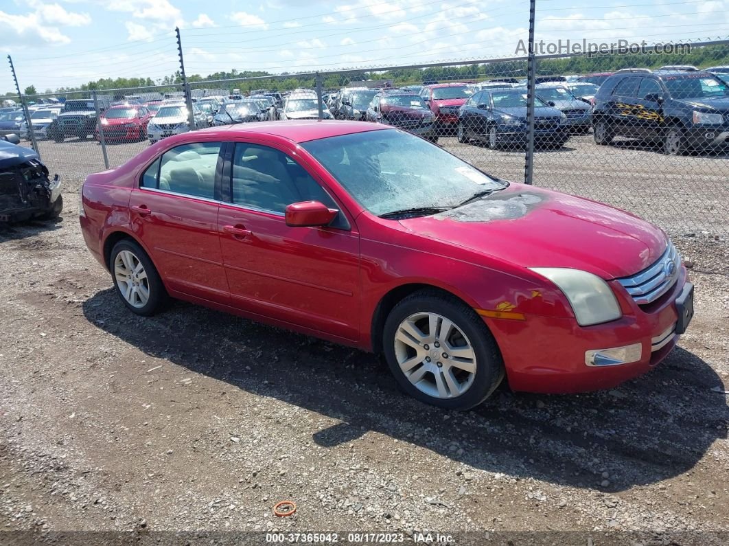 2008 Ford Fusion Sel Red vin: 3FAHP021X8R259617