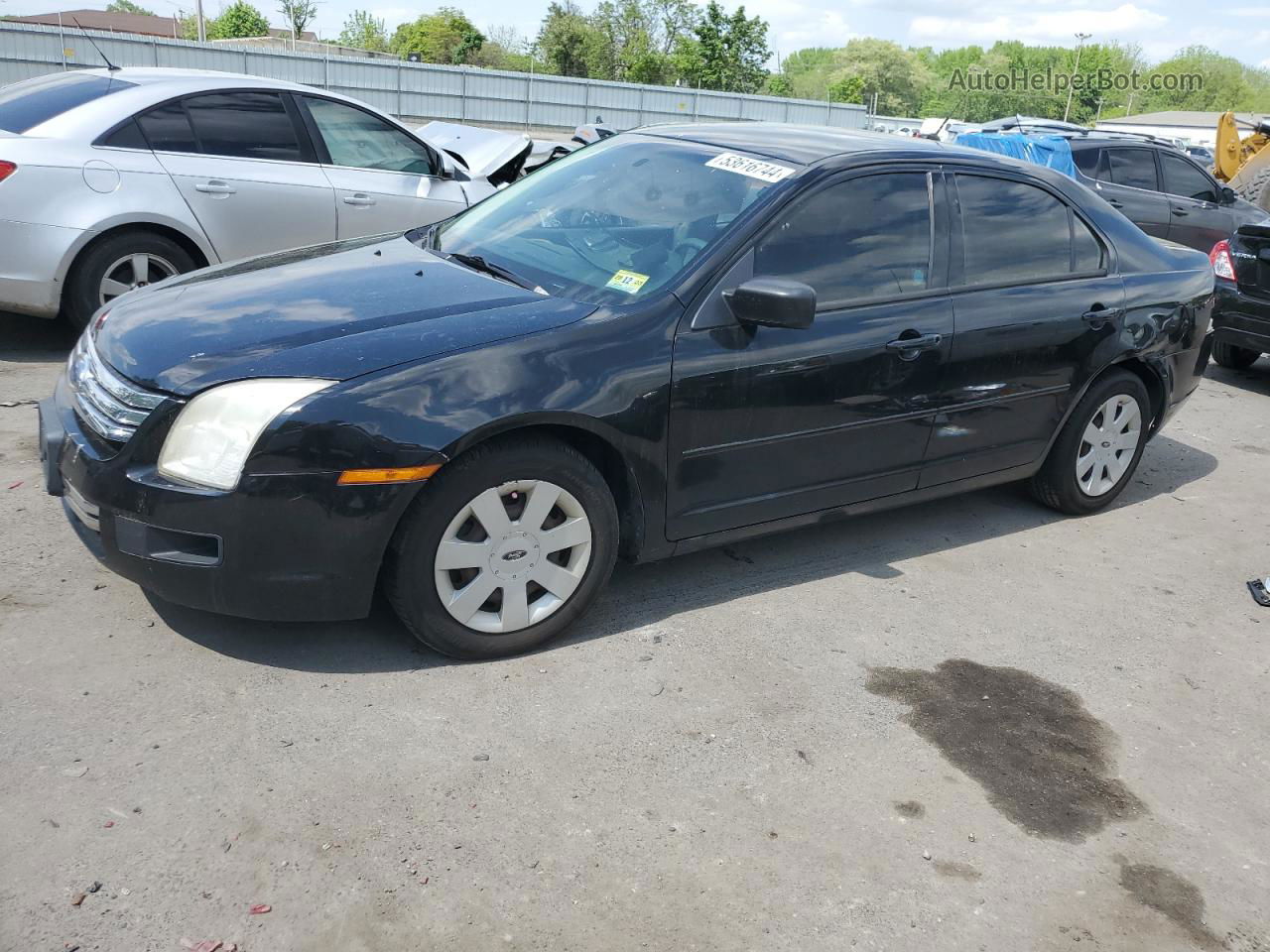 2008 Ford Fusion S Black vin: 3FAHP06Z18R127524