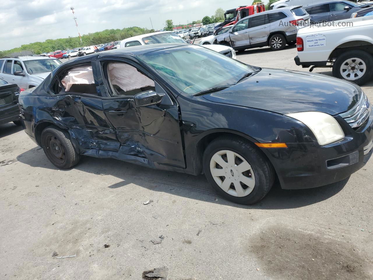 2008 Ford Fusion S Black vin: 3FAHP06Z18R127524