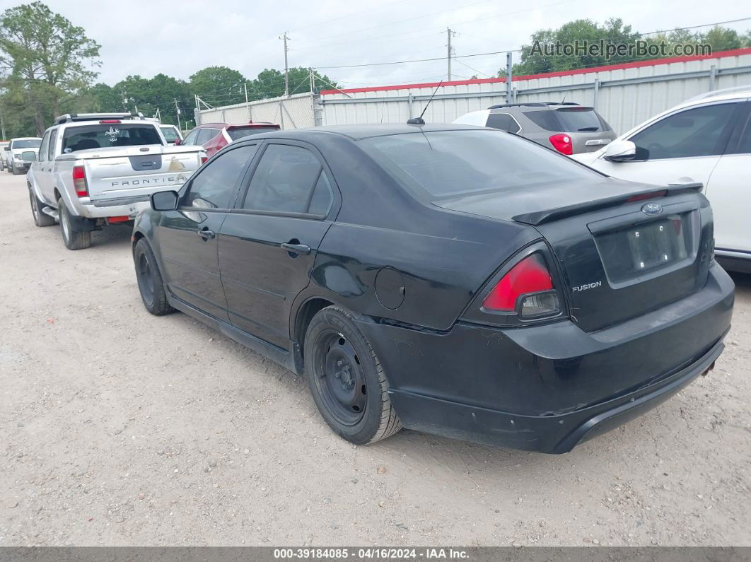 2008 Ford Fusion S Black vin: 3FAHP06Z18R196293